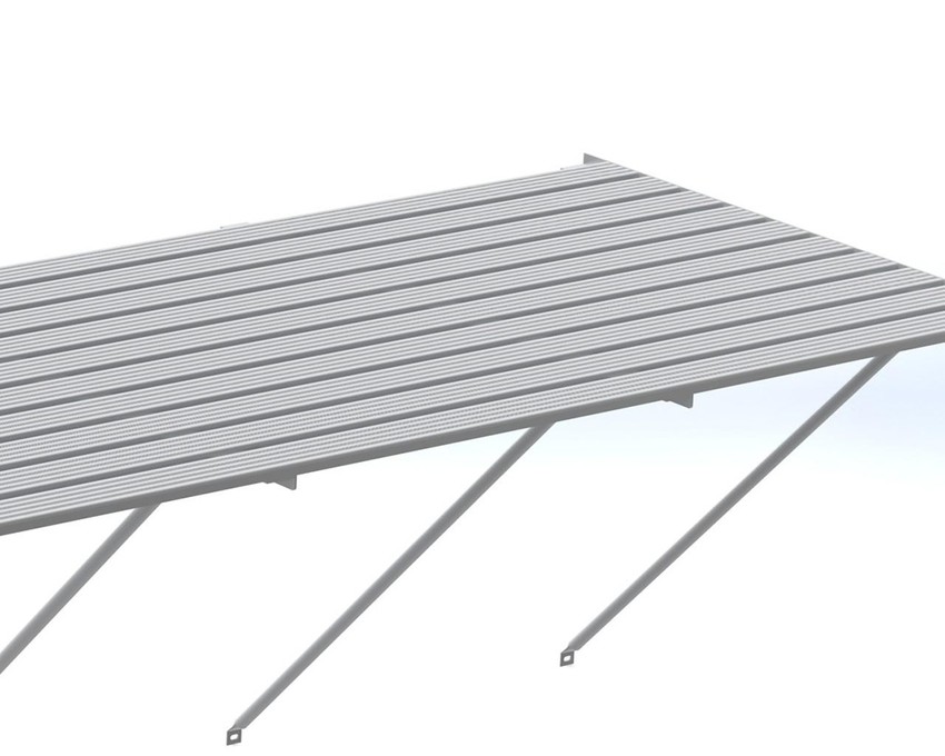 Robinsons Tisch Blank Aluminium 10-lattig 2486 mm