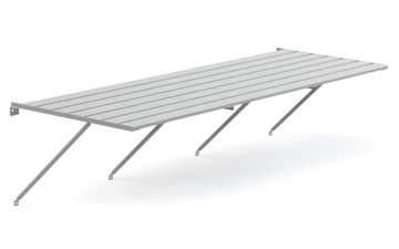 Robinsons Tisch Blank Aluminium 5-lattig 2486 mm