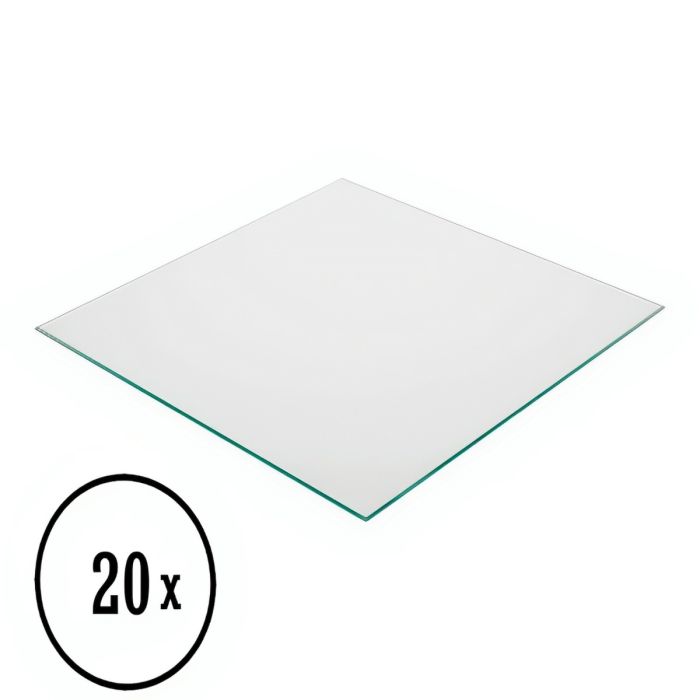 20 St. Ersatzgläser 610  x 610 mm (Klarglas, 4 mm ESG)