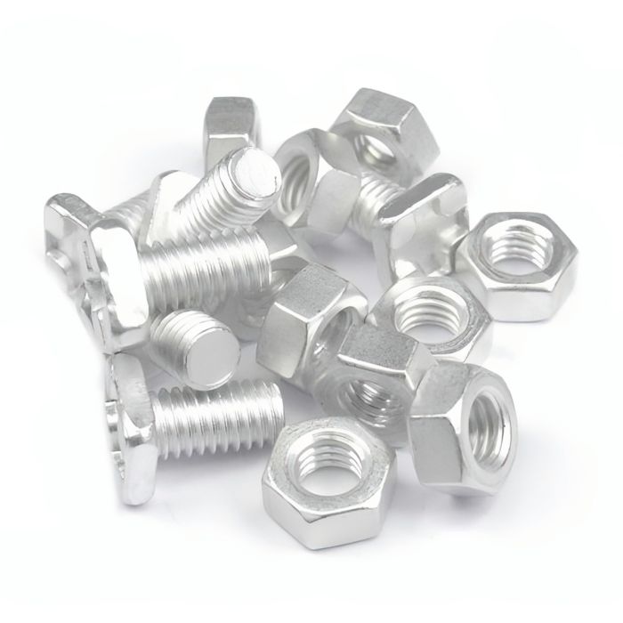 Schraub und Mutter Vierkant aus Aluminium