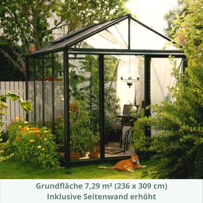 Gewächshaus Euroserre Maxi 236 Anthrazit | Länge 309 cm *Lagermodell*