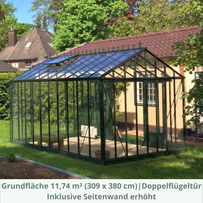 Gewächshaus Euroserre Vicky 309 cm Schwarz | Länge 380 cm *Lagermodell*