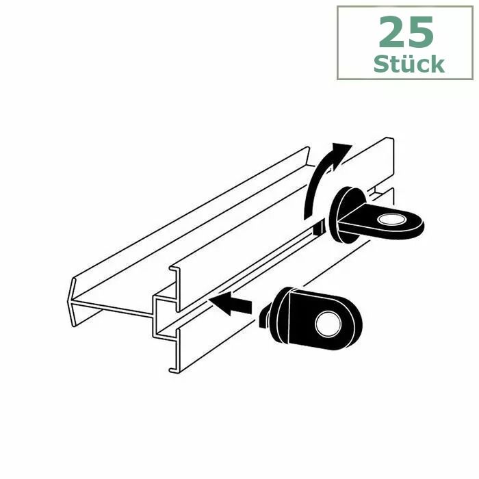 Kunststoff Aufhängehaken 25 St.