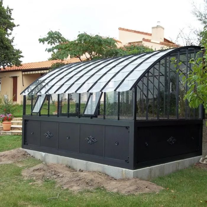Gewächshaus LAMS Versailles mit Aluminiumsockel