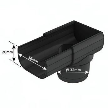 Fallrohranschluss (halbrund)