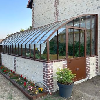 Anlehngewächshaus LAMS Chambord für Mauersockel