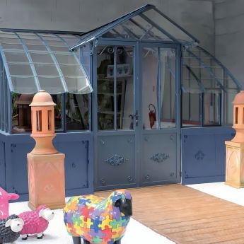 Gewächshaus LAMS Montesquieu mit Aluminiumsockel