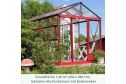 Gewächshaus Euroserre Maxi 236 Weinrot | Länge 309 cm *Lagermodell*