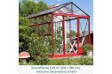 Gewächshaus Euroserre Maxi 236 Weinrot | Länge 309 cm *Lagermodell*